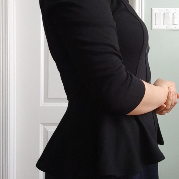 Spense Black Peplum Blazer - Picture 4 of 7
